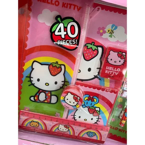 Hello Kitty by Sanrio Stationary Set 40 Pieces with Poster Included NIB - Picture 2 of 12